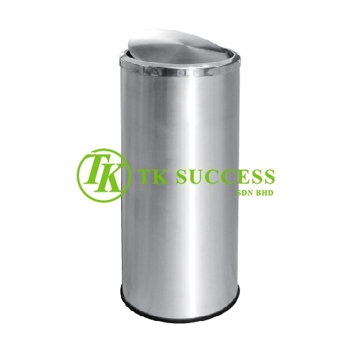 Stainless Steel Litter Bin c/w Flip Top