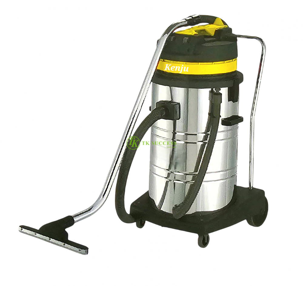 Kenju Stainless Steel Wet & Dry Vacuum Cleaner 80L (Twin Italy Motor)