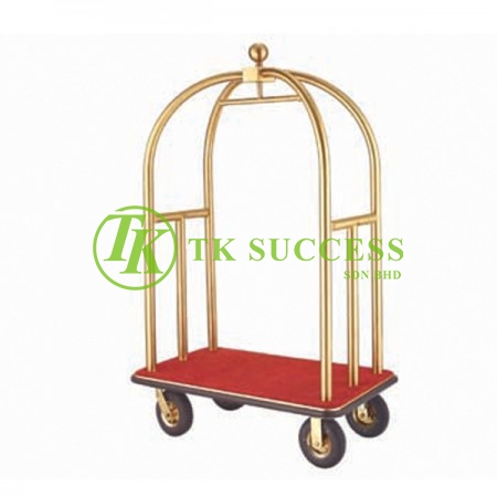 Gold Brass Birdcage Cart